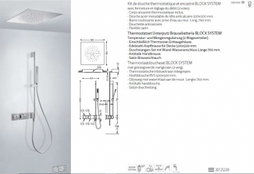 Tres Block System Duschset Duschkombination mit Handbrause 20725209, modernes Design für Ihr Badezimmer