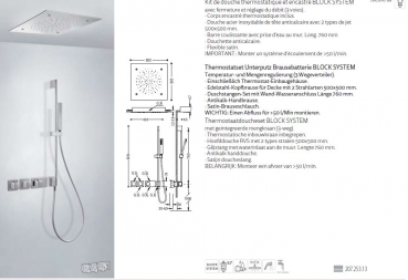 Tres Block System Duschset Duschkombination mit Handbrause 20725313, modernes Design für Ihr Badezimmer