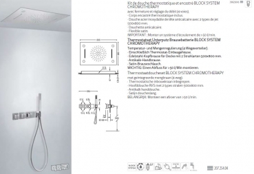 Tres Block System Duschset Duschkombination mit Handbrause 20725404, modernes Design für Ihr Badezimmer