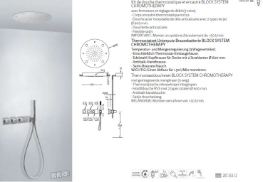 Tres Block System Duschset Duschkombination mit Handbrause 20735312, modernes Design für Ihr Badezimmer