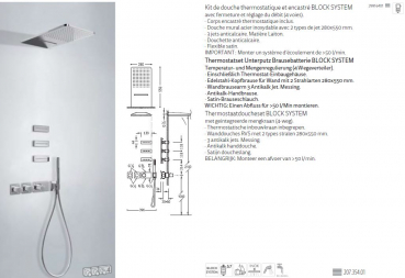 Tres Block System Duschset Duschkombination mit Handbrause 20735401, modernes Design für Ihr Badezimmer