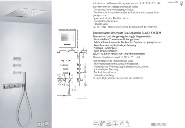 Tres Block System Duschset Duschkombination mit Handbrause 20735402, modernes Design für Ihr Badezimmer