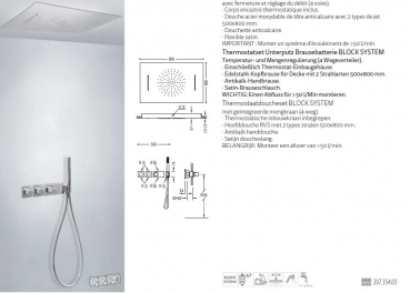 Tres Block System Duschset Duschkombination mit Handbrause 20735403, modernes Design für Ihr Badezimmer