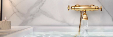 Tres-Clasic Badewannen-Armatur Wandmontage mit Handbrause 24217409 Chrom/Stahl/Gold/Messing, exklusives Design für Ihr Badezimmer