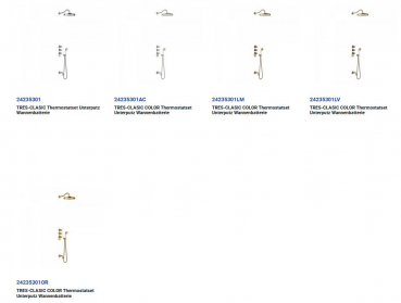 Tres-Clasic Badewannen-Armatur mit Dusche und Handbrause 24235301 Chrom/Stahl/Gold/Messing, exklusives Design für Ihr Badezimmer