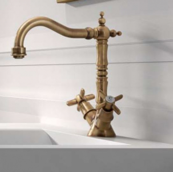 Tres-Clasic Waschtischmischer Wasserhahn 24210902 Chrom/Stahl/Gold/Messing, exklusives Design für Ihr Badezimmer