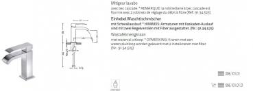 Tres Cuadro-Tres Waschtischmischer Wasserhahn 00610101, modernes Design für Ihr Badezimmer