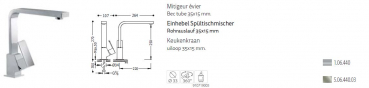 Tres Cuisine Küchenarmatur Wasserhahn für Spültisch 106440, exklusives Design für Ihre Küche