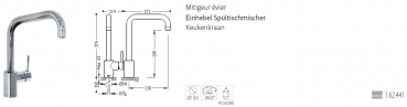 Tres Einhebel Spültischmischer Küchen-Armatur 162441, modernes Design für Ihre Küche