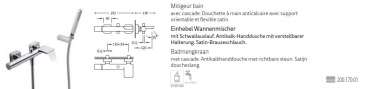 Tres Loft-Tres Badewannenarmatur mit Schwallauslauf 20017001, modernes Design für Ihr Badezimmer