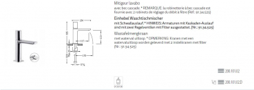 Tres Loft-Tres Waschtischmischer Wasserhahn 20010102/1, modernes Design für Ihr Badezimmer