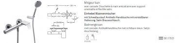 Tres Max-Tres Badewannenarmatur mit Schwallauslauf und Handdusche 06117001, modernes Design für Ihr Badezimmer