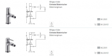 Tres Max-Tres Bidetarmatur Einhebel-Wasserhahn für Bidet 06122001, modernes Design für Ihr Badezimmer