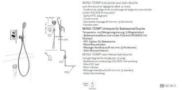 Tres Mono-Term Badewannenauslauf mit Handbrause 06218013, modernes Design für Ihr Badezimmer