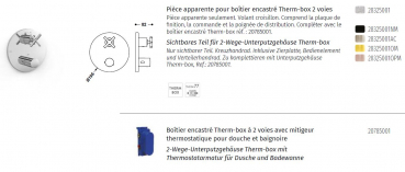 Tres Mont Blanc Therm-Box Thermostat Unterputz-Armatur 2-Wege 28325001