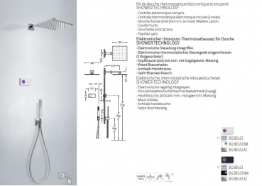 Tres Shower Technology 09286563 Duschset mit elektronischer Bedienung