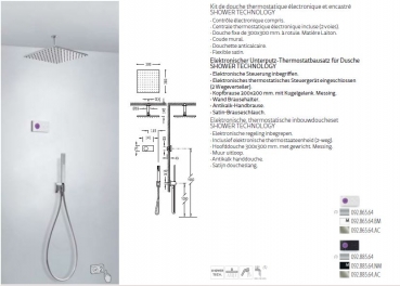 Tres Shower Technology 09286564 Duschset mit elektronischer Bedienung