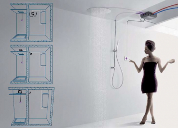 Tres Shower Technology elektronisches Duschset 09286401/09288401, modernes Design für Ihr Badezimmer