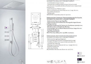 Tres Shower Technology elektronisches Duschset 09286401/09288401, modernes Design für Ihr Badezimmer