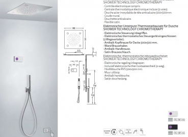 Tres Shower Technology elektronisches Duschset 09286566/09288566, modernes Design für Ihr Badezimmer