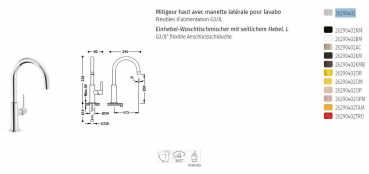 Tres Study Exclusive Einhebel Armatur Wasserhahn 26290402