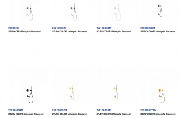 Tres Study Exclusive Wandauslauf, Handdusche und Zweiwegemischer Unterputz, Design für Ihr Badezimmer