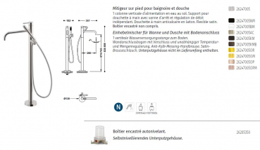 Tres Study Exclusive Standarmatur für Badewanne 26247006/26247005