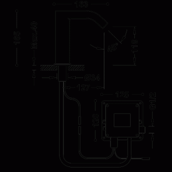 Tres elektronischer Wasserhahn Tempo standard Anti-Covid Waschbeckenarmatur 39210305