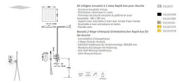 Tres exclusive Cuadro Duschset Duschsystem Bausatz Rapid-Box 00628005