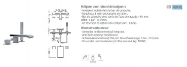 Tres exclusive Cuadro Wannenrand-Armatur für Badewanne 10616102