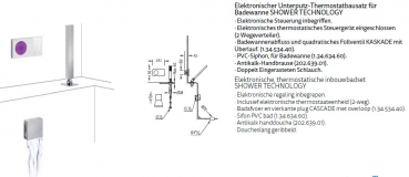 Tres Shower Technology 092.865.71/092.885.71 Duschset mit elektronischer Bedienung