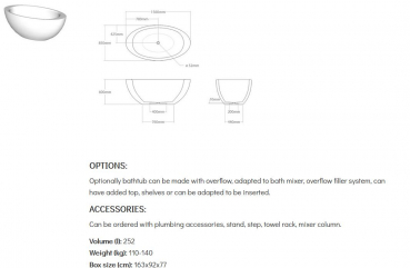 Unique Wood Design Holzbadewanne Baula Nr. 1 freistehende Badewanne aus Holz UWD