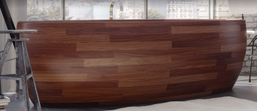 Unique Wood Design Holzbadewanne Madra freistehende Badewanne aus Holz UWD