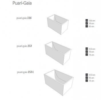 Unique Wood Design Holzbadewanne Puari-Gaia freistehende Badewanne aus Holz UWD