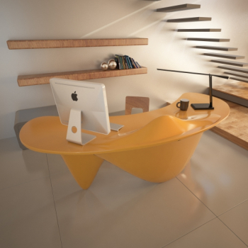 ZAD Italy Adamantx® Sinuous Schreibtisch für Büro, Arbeitszimmer und Homeoffice, italienisches Luxus-Design für Ihr Zuhause