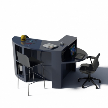 ZAD Italy Adamantx® 2LS Station, exklusiver Arbeitsplatz Home Office, italienisches Luxus-Design für Ihr Zuhause