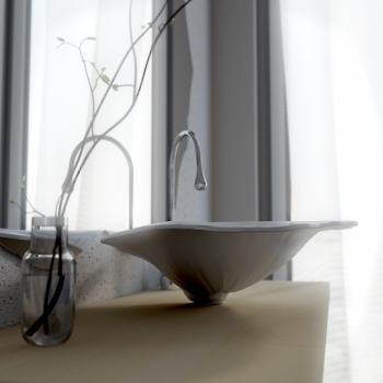 ZAD Italy Adamantx® Aufsatzwaschbecken Farfuglium Waschschale, italienisches Luxus-Design für Ihr Traumbad