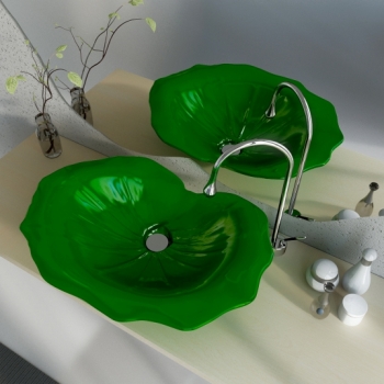 ZAD Italy Adamantx® Aufsatzwaschbecken Farfuglium Waschschale, italienisches Luxus-Design für Ihr Traumbad