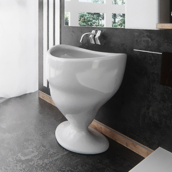 ZAD Italy Adamantx® Standwaschbecken Calice Säulen-Waschtisch Standmontage, italienisches Luxus-Design für Ihr Traumbad