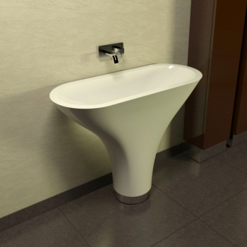 ZAD Italy Adamantx® Standwaschbecken Flounder Säulenwaschtisch, italienisches Luxus-Design für Ihr Traumbad