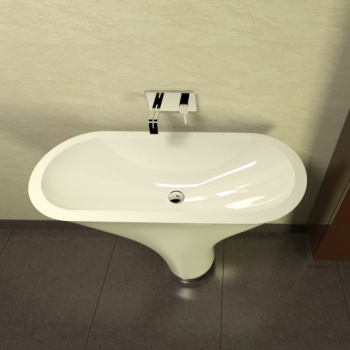 ZAD Italy Adamantx® Standwaschbecken Flounder Säulenwaschtisch, italienisches Luxus-Design für Ihr Traumbad