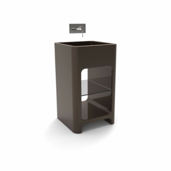 ZAD Italy Adamantx® Waschtischblock Monolite Waschtisch mit Korpus Standmontage, italienisches Luxus-Design für Ihr Traumbad