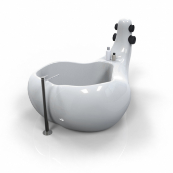 ZAD Italy Ameba Adamantx® freistehende ergonomische Badewanne, italienisches Luxus-Design für Ihr Traumbad