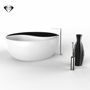 ZAD Italy Bath Tao Adamantx® freistehende Doppelwanne für 2 Personen ergonomische Zen-Badewanne, italienisches Luxus-Design für Ihr Traumbad