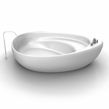 ZAD Italy Eustachio Adamantx® freistehende ergonomische Badewanne Designbadewanne, italienisches Luxus-Design für Ihr Traumbad