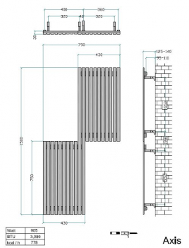 Edelstahl-Heizkörper Axis von accuro-korle Design