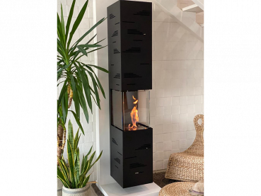 bioKamino Bio-Ethanol Wandkamin Tower Wand Wandmodell mit Bioethanol-Brenner