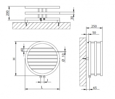 Brandoni Oblo Designheizkörper rund oder oval