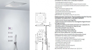 Tres Shower Technology 092.863.10/092.883.10 Duschset mit elektronischer Bedienung