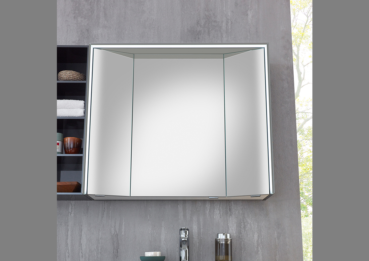 6 für Kompetente ✓ Ihr mit Beratung Exklusivität Ihre in ✓ für CITYplus 3040 Bad Design vom seitlicher individuelle LED-Beleuchtung Badexperten Marlin Wohlfühl-Oase Badezimmer Spiegelschrank Dekoren, -